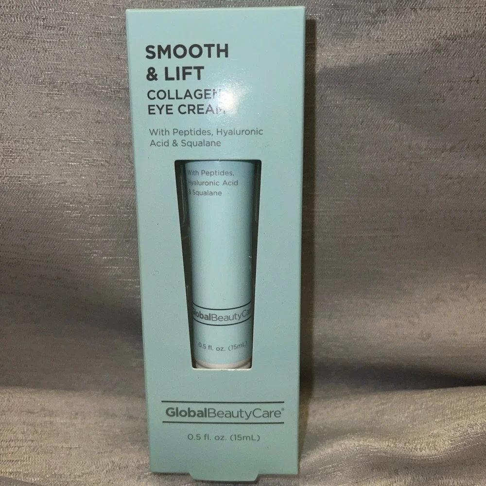 Global Beauty Care Smooth & Lift Collagen Eye Cream Peptides 0.5 oz New